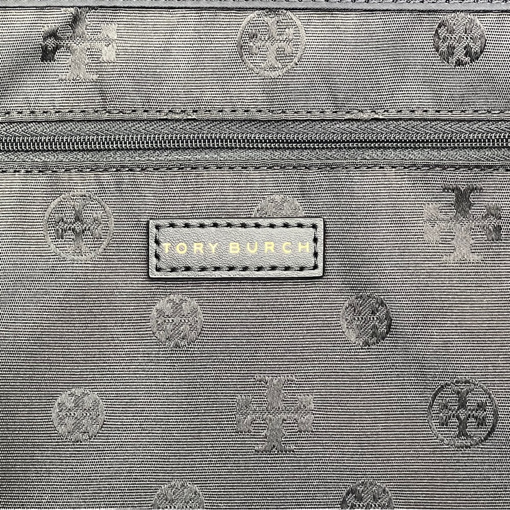 Tory Burch Large Ella Nylon Tote In Black - Picture 8 of 9